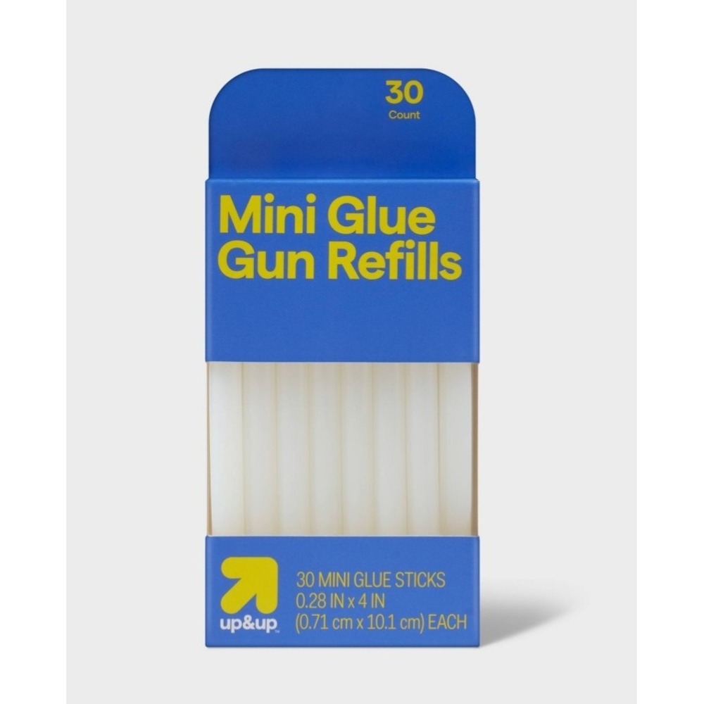 Up&up Mini Hot Glue Sticks 4" Clear – 30 Pack – Craft & DIY Glue Gun Refills